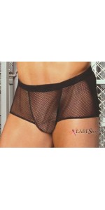 Mens Fishnet Black Shorts