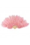 Apricot Blush Ostrich and Marabou Feather Fan