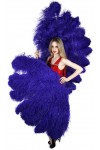 Purple Ostrich Feather Full Body Fan