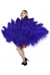 Purple Ostrich Feather Full Body Fan