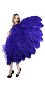 Purple Ostrich Feather Full Body Fan