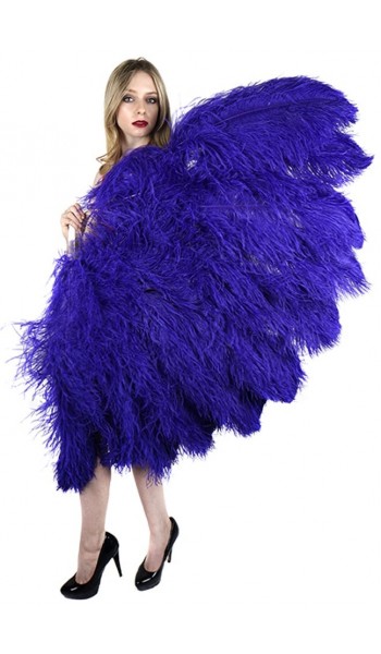 Purple Ostrich Feather Full Body Fan