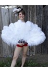 White Ostrich Feather Xtra Large Fan
