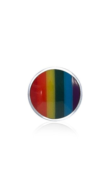 Circle Rainbow Cabochon Pendant