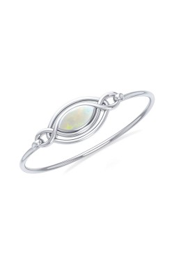 Silver Filigree Bracelet with Opal Gemstone