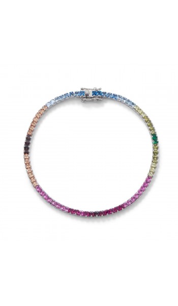 Rainbow Cubic Zirconia Tennis Bracelet