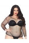 Black Fishnet Long Sleeve Shirt