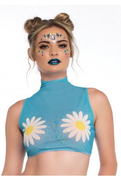 Daisy Blue Crop Top