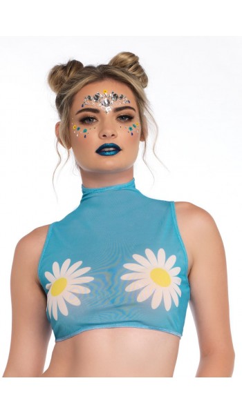 Daisy Blue Crop Top