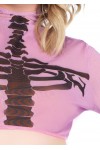 Skeleton Long Sleeve Crop Top