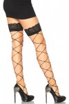 Crystalized Open Net Thigh Highs