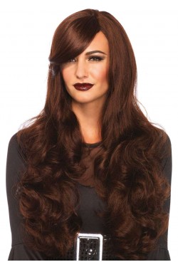 Extra Long Brown Wavy Wig