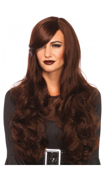 Extra Long Brown Wavy Wig