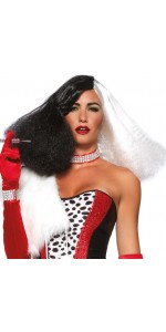 Black and White Cruella Costume Wig