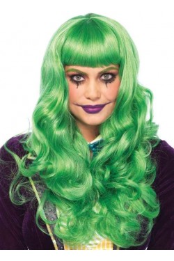 Misfit Mayhem Long Green Wavy Wig