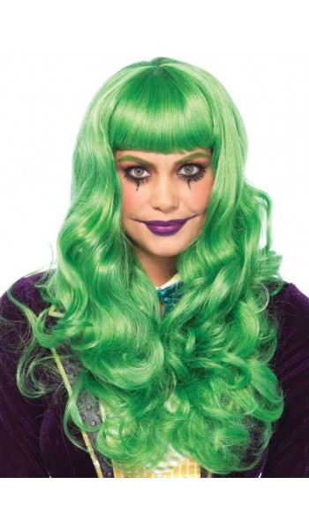 Misfit Mayhem Long Green Wavy Wig