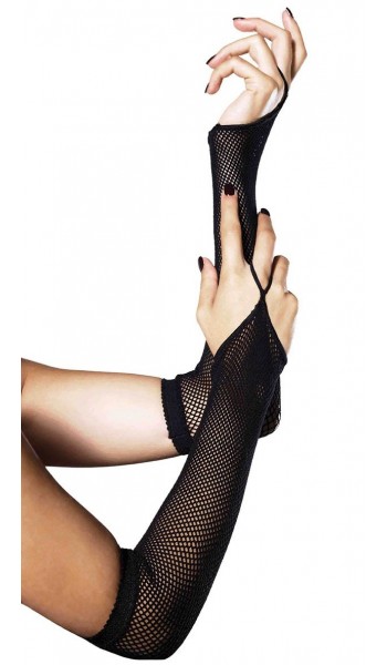 Black Fishnet Arm Warmers