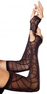 Spiderweb Sheer Black Arm Warmers