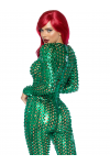 Metallic Green Laser Cut Catsuit