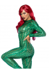 Metallic Green Laser Cut Catsuit
