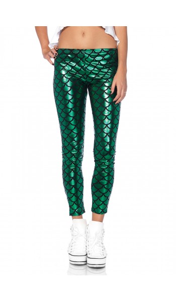 Mermaid Green Scale Leggings