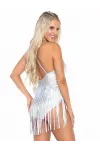 Rocking the Fringe Silver Bodysuit