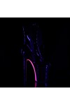 Xtreme 8 Inch Black Patent Platform UV Heel Boots