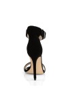 Amuse Black Velvet Ankle Strap Sandal