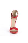 Amuse Red Ankle Strap Sandal