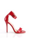 Amuse Red High Heel Ankle Strap Sandal