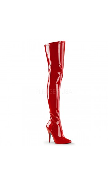 Seduce Red High Heel Thigh High Boots