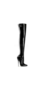 Dagger 3000 Thigh High Faux Leather Boots