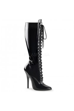 Domina Faux Leather Lace Up Boots