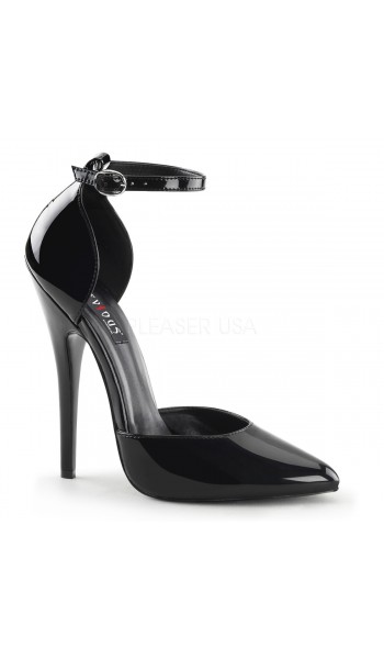 Black D-Orsay Domino High Heel Pump