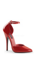 Red D-Orsay Domino High Heel Pump