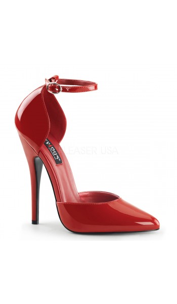 Red D-Orsay Domino High Heel Pump