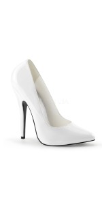 Classic White 6 Inch High Heel Pump