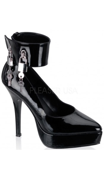 Locking Indulge Black Patent Platform Pump