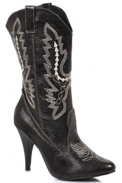 Black Scrolled Cowgirl Boots