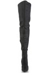 Legend Black Lace up Back Leather Thigh High Boots