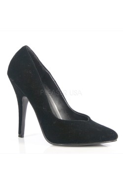 Black Velvet 5 Inch Heel Seduce Stiletto Pump