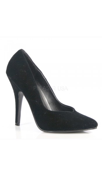 Black Velvet 5 Inch Heel Seduce Stiletto Pump