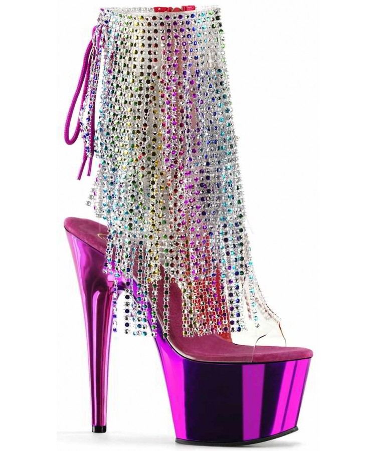 hot pink stripper shoes