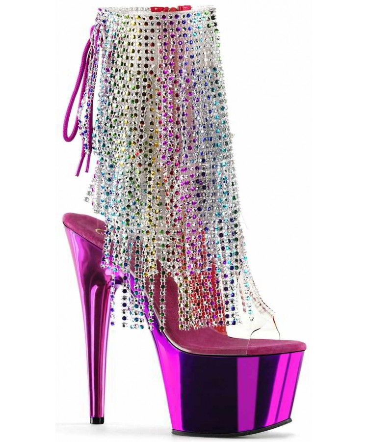 hot pink stripper heels
