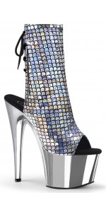 Mermaid Silver Hologram Ankle Boots