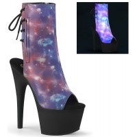 Galaxy Reflective Print Ankle Boots