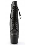 Adore Black Faux Leather Platform Granny Ankle Boots