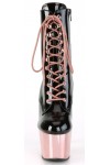 Rose Gold Platform Adore Black Granny Ankle Boots