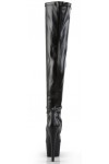 Adore Black Matte Thigh High Platform Boots