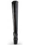 Adore Black Matte Thigh High Platform Boots